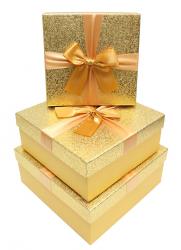 Набор подарочных коробок А-372 (Золотой)