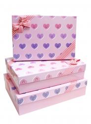 Набор подарочных коробок А-520-014/3 (Розовый)