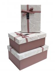 Набор подарочных коробок А-61301-72 (Бруснично-серый)