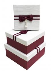 Набор подарочных коробок А-62301-10 (Бордовый)