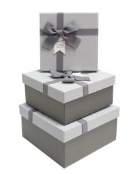 Набор подарочных коробок А-62301-60 (Светло-серый)
