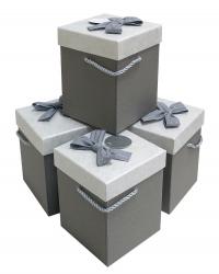 Набор подарочных коробок (один размер в упаковке) А-741 (Светло-серый)