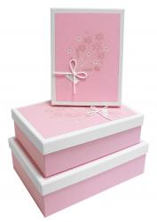 Набор подарочных коробок А-91307-132 (Розовый)
