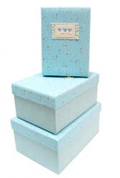 Набор подарочных коробок А-91332-3 (Голубой)