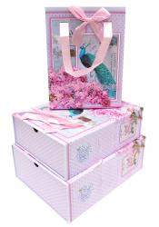 Набор подарочных коробок А-9226-4 (Розовый)
