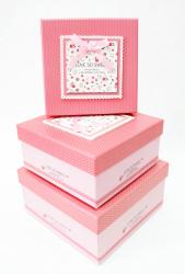 Набор подарочных коробок А-92301-56 (Розовый)