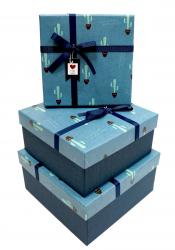 Набор подарочных коробок А-92301-84 (Кактусы)