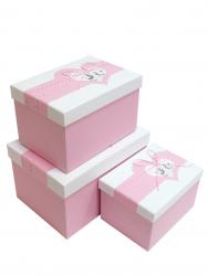 Набор подарочных коробок А-9312-16 (Розовый)