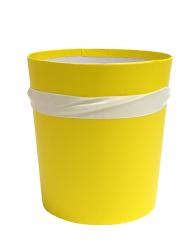 Картонная коробка для букетов 11,5см*14см*15см (ЕФ-719 жёлтый)