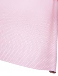 Подарочная дизайнерская бумага в листах 70см х 100см с рисунком "горошек розовый"