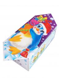 Новогодняя коробка "Конфета Пингвин", вес вложения 500гр.