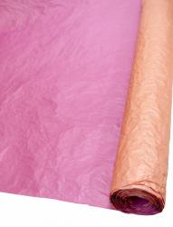 Подарочная бумага "Эколюкс" жатая двухцветная перламутровая в рулоне 70см х 5м (Коралловый/Фуксия)