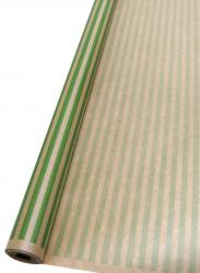 Крафт бумага верже вощенная 70см х 10м (Зелёная полоса)