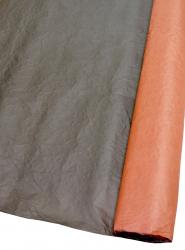 Подарочная бумага "Эколюкс" жатая двухцветная в рулоне 70см х 5м (Светло-красный/Чёрный)