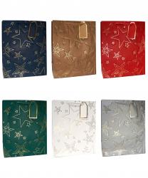 Новогодние бумажные подарочные пакеты-сумки, серия ГИГАНТ "Дед Моороз", размер 36*54*30
