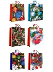 Новогодние подарочные пакеты-сумки, серия "Классика", размер 26*32*10