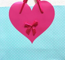 Подарочные пакеты-сумки, серия "Люкс фигурное сердце", размер 41*31*13