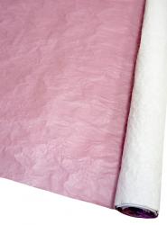 Подарочная бумага "Эколюкс" жатая двухцветная в рулоне 70см х 5м (Пыльная роза/Бордовый)