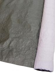 Подарочная бумага "Эколюкс" жатая двухцветная в рулоне 70см х 5м (Розовый/Чёрный)