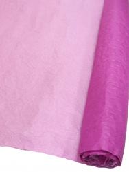 Подарочная бумага "Эколюкс" жатая двухцветная в рулоне 70см х 5м (Розовый/Фуксия)