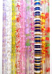 Плёнка подарочная прозрачная с цветным рисунком 70см