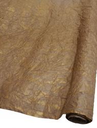 Подарочная бумага жатая с золотым напылением в рулоне 70см х 5м (Светло-коричневый)