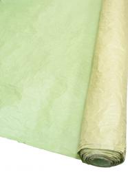 Подарочная бумага "Эколюкс" жатая двухцветная перламутровая в рулоне 70см х 5м (Жёлтый/Салатовый)